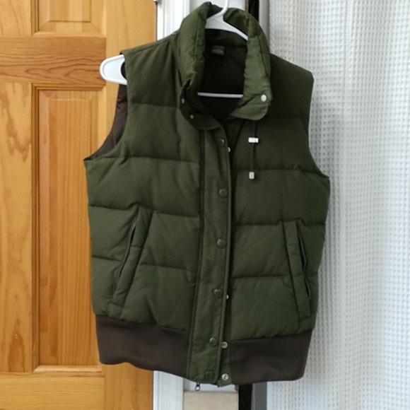Banana Republic Jackets & Blazers - Vintage BR Olive Vest w Rain Hood